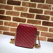 Gucci GG Marmont chain bag 18.5 Red  - 4