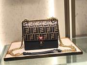 Fendi Calfskin Flap Handbag Detachable 19cm - 1