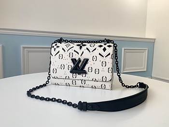 LV Twist chain bag black and white 23cm