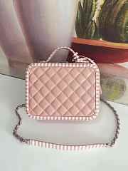 Chanel Vanity Case Pink grained caldskin leather 21cm - 3