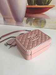 Chanel Vanity Case Pink grained caldskin leather 21cm - 5