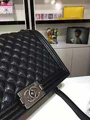 Bagsall Chanel Large Boy Bag Black Caviar Leather With Gold Hardware 30cm  - 6