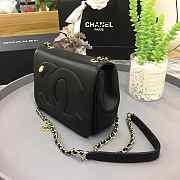 Chanel Sheepskin Small Square Bag Black 18.5cm - 4