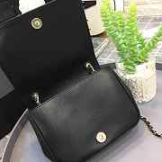 Chanel Sheepskin Small Square Bag Black 18.5cm - 3