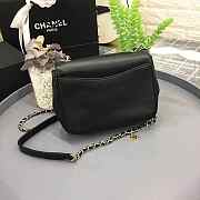 Chanel Sheepskin Small Square Bag Black 18.5cm - 2