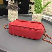 Chanel Sheepskin Small Square Bag Red 18.5cm - 2