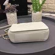 Chanel Sheepskin Small Square Bag White 18.5cm - 6