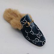 Bagsall Gucci rabbit fur flat slippers - 3