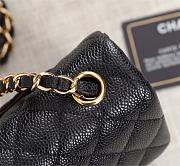 Chanel caviar Lambskin Leather Flap Bag black gold 20cm - 3