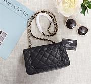 Chanel caviar Lambskin Leather Flap Bag black gold 20cm - 6