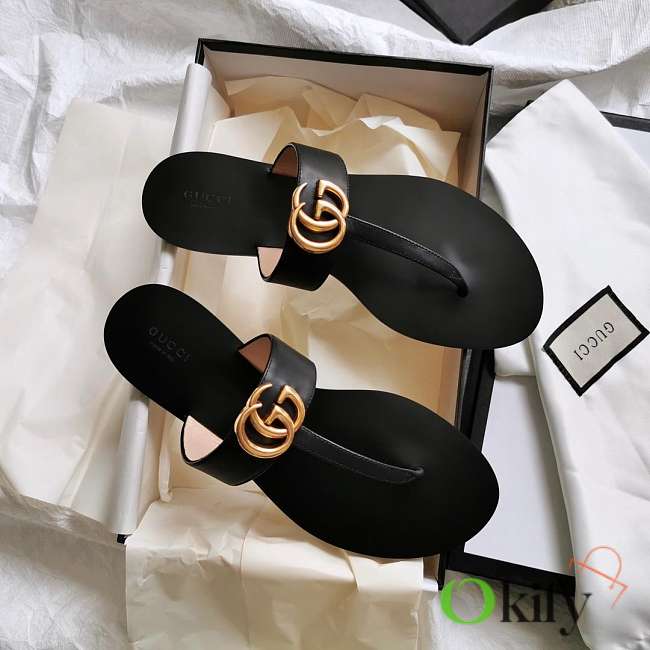 Gucci Slipper Black/White 102 - 1