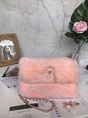 CHANEL WOC Mink hair bag A69900 pink 23cm - 1