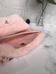 CHANEL WOC Mink hair bag A69900 pink 23cm - 5