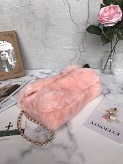 CHANEL WOC Mink hair bag A69900 pink 23cm - 2