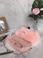 CHANEL WOC Mink hair bag A69900 pink 23cm - 3