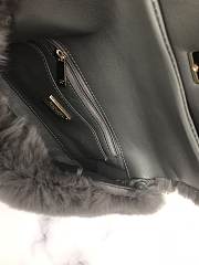 CHANEL WOC Mink hair bag A69900 gray 23cm - 3