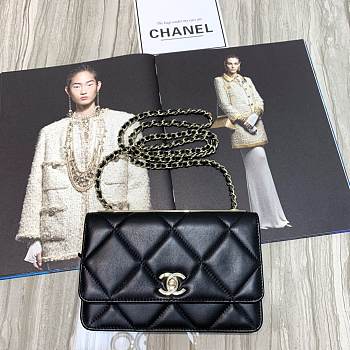 Chanel New goatskin WOC chain bag 19cm