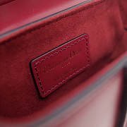Dior Saddle Bag 20 Lambskin Leather Rose Red M0446 - 2