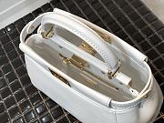 Fendi MINI PEEKABOO 23 soft sheepskin handbag white 244  - 3