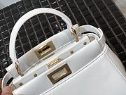 Fendi MINI PEEKABOO 23 soft sheepskin handbag white 244  - 2