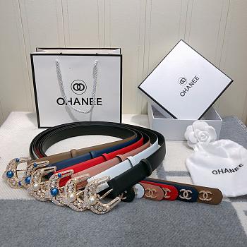 Bagsall Chanel new plain weave leather soft belt