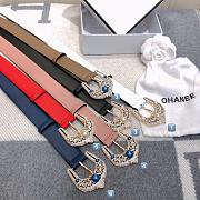Bagsall Chanel new plain weave leather soft belt - 6