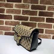 Gucci GG Marmont 26 Ophidia Leather Beige Ebony GG - 2
