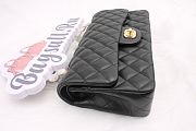 CC Lambskin Leather Flap Bag Gold/silver Metal Black 25cm - 2