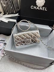 Chanel handbag silver AS1665 18cm - 1