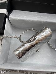 Chanel handbag silver AS1665 18cm - 3