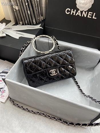 Chanel handbag black AS1665 18cm