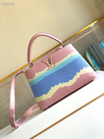 Louis Vuitton large handbag Pink M42259 31cm