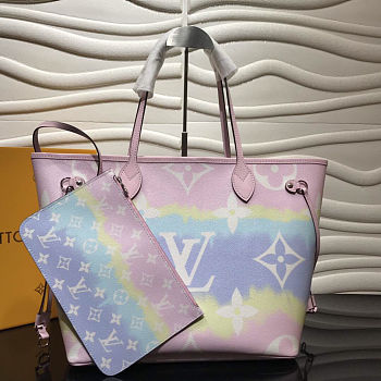 Louis Vuitton Neverfull MM Bag M45270 Pink 31cm