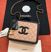 Chanel Chain Vanity Case Black Beige 21cm - 1