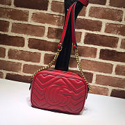Gucci GG Marmont 18 Matelassé Red Leather 2405 - 5