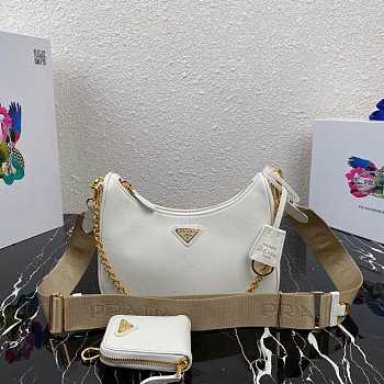 Bagsall Re-Edition 2005 Saffiano Leather Bag White 1BH204