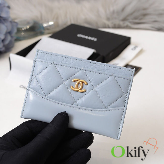 bagsall Chanel card case Blue - 1