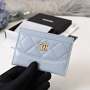 bagsall Chanel card case Blue - 1