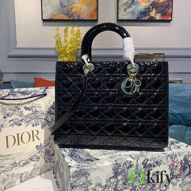 bagsAll Lady Dior Large 32 Black Shiny 1592 - 1