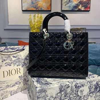 bagsAll Lady Dior Large 32 Black Shiny 1592