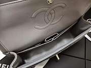 Chanel Lambskin Chevron Quilted Flap Bag Grey with sliver hardware 30cm  - 2