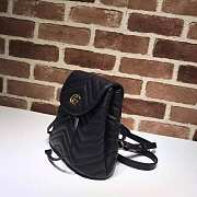Gucci Backpack BagsAll black with gold hardware - 3