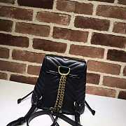 Gucci Backpack BagsAll black with gold hardware - 5