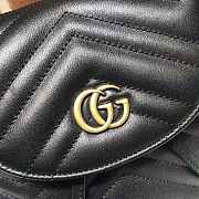 Gucci Backpack BagsAll black with gold hardware - 6