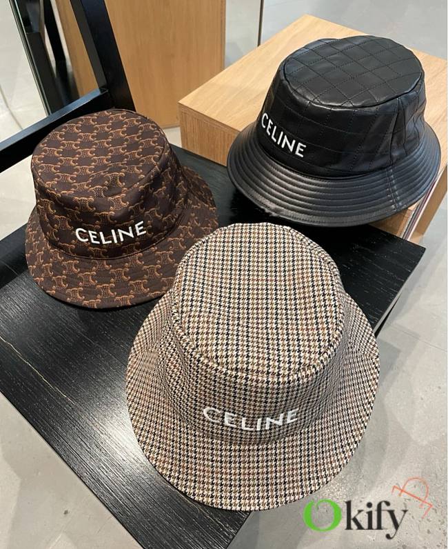 Celine fisherman hat presbyopia brown / denim tie-dye - 1