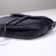 Dior Cowhide embossing Saddle Bag black - 2
