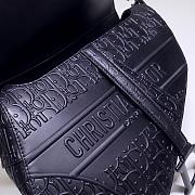 Dior Cowhide embossing Saddle Bag black - 6
