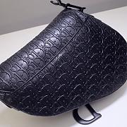 Dior Cowhide embossing Saddle Bag black - 5