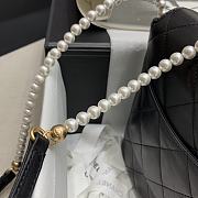 2021 early spring new series pearl chain bag black 20cm - 6
