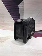 Chanel matte boy bag 20cm black with sliver hardware 20cm - 6
